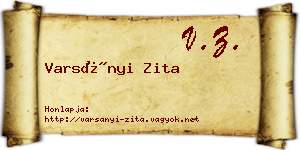 Varsányi Zita névjegykártya
