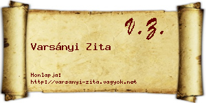 Varsányi Zita névjegykártya