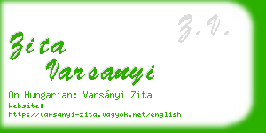 zita varsanyi business card
